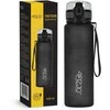 4Fizjo 650 ml juodas sportinis vandens butelis