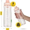 4Fizjo 850 ml rožinis sportinis vandens butelis
