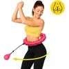 4Fizjo Hula Hoop su svarmenimis ir masažu, rožinis
