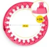 4Fizjo Hula Hoop su svarmenimis ir masažu, rožinis