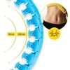 4Fizjo Hula Hoop su svarmenimis ir masažu, mėlynas