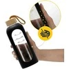 4Fizjo Stiklinis vandens butelis 750 ml, juodas