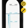 4Fizjo Stiklinis vandens butelis 750 ml, juodas