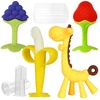 6x BANANA TEETHER TRAINING MASAŽINIS ŠEPETĖLIS SILICONE TEETHER DOVANA