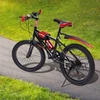 7 PAVARA. RAUDONAS 20 colių VAIKŲ MTB SPORTINIS DVIRATIS