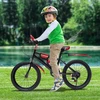 7 PAVARA. RAUDONAS 20 colių VAIKŲ MTB SPORTINIS DVIRATIS