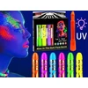 8848 Kredki do twarzy i ciała neonowe UV fluorescencyjne na imprezę 6 vnt
