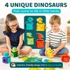 90 vnt. magnetinių statybinių blokelių dinozaurų rinkinys vaikams nuo 3 m. mokomasis statybinis žaislas