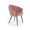 About Your Home QUERIDO Shell kėdė Rožinė Velvet / Juodas Legs – prabanga ir komfortas