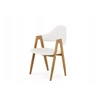 About Your Home VOLCAN kėdė Eco-Leather Baltas/Honey Oak – ryškumas ir elegancija