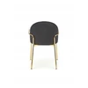 About Your Home ZAFIRO Glamour Chair rusvai gelsvas/Juodas Velvet/Gold – elegancija ir kontrastas