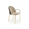 About Your Home ZAFIRO Glamour Chair rusvai gelsvas/Juodas Velvet/Gold – elegancija ir kontrastas
