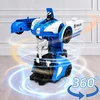 ACR AUTOMOBILIŲ ROBOTO NUOTOLINIO PULTO VALDYMAS 2in1 POLICIJA RC POLICIJA AUTOMOBILIŲ DŪMŲ LED TRANSFORMACIJA