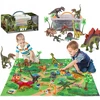 ACR DIDELIS DINOZAURŲ FIGURŲ RINKINYS + DINO PARKO T-REX MAT DINOZAURU DOVANA