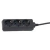 Acuma Ilgintuvas su įžeminimu 3viet./5m/3x1.5mm juodas