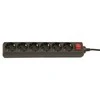 Acuma Ilgintuvas su įžeminimu ir jungikliu 6viet./5m/3x1.5mm juodas