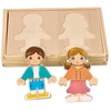 Adam Toys MAGNETINĖ SUKNELĖ SUKNELĖ VAIKAMS MEDINĖ DĖLĖLĖ ADOMO ŽAISLAI 24 Vnt.
