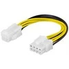 Adapterio kabelis DELTACO 4 kontaktų, ATX12V iki 8 kontaktų EPS12V / SSI-44