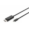 Assmann Electronic DIGITUS USB Type-C į DisplayPort dvikryptis maks. Rezoliucija 8K 30Hz ilgiai 2m Juodas
