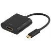Adapteris Deltaco USB-C - HDMI, juodas