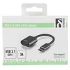 Adapteris Deltaco USB-C, UAB-A, 11cm, pilkas / USBC-1277