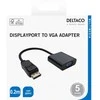 Adapteris DELTACO VGA - DisplayPort, 1080p 60Hz, 0.2m, juodas / DP-VGA7-K / R00110027
