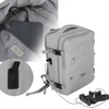 Adler Kelioninė kuprinė salone 40x20x30 cm nešiojamasis kompiuteris 17" USB RFID vandeniui atsparus Camry CR 6880 vidutinio pilkumo