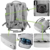 Adler Kelioninė kuprinė salone 40x20x30 cm nešiojamasis kompiuteris 17" USB RFID vandeniui atsparus Camry CR 6880 vidutinio pilkumo