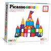 AE PICASSO PLYTELĖS Magnetiniai edukaciniai konstrukciniai blokeliai 3D, 63 elementai