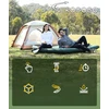 Aerogogo GM2-02 žalias dvivietis pripučiamas čiužinys su integruotu elektriniu siurbliu, 200 × 140 × 14 cm, USB-C