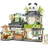 AETURNA Block SET PANDA TEA HOUSE – KŪRYBINGI NAMAS STATYTI