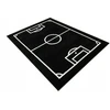 Akcila DYWAN BOISKO DO POKOJU CHŁOPCA GŁADKI JUODA Baltas FOOTBALL LIMA 140x190 cm