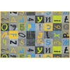 Akcila DYWAN DLA DZIECKA PILKA Žalias KOLOROWY BLACKBOARD LITERY CYFRY 250x300 cm
