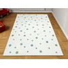 Akcila DYWAN DO POKOJU DZIECI MIĘKKI Mėlynas Žalias KREM KROPKI LIMA 120x170 cm