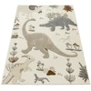 Akcila DYWAN DO POKOJU DZIECIECEGO BEŻ KREM W DINOZAURY WYCINANY TANAMI 160x230 cm