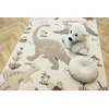 Akcila DYWAN DO POKOJU DZIECIECEGO BEŻ KREM W DINOZAURY WYCINANY TANAMI 160x230 cm