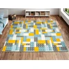 Akcila DYWAN DO POKOJU DZIECKA KOLOROWY W Kaladėlės PASTELOWE NA FILCU 100x200 cm