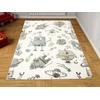 Akcila DYWAN DZIECIĘCY RAKIETY ROBOTY KREM PILKA TURKUS MIĘCIUTKI LIMA 160x230 cm