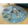 Akcila DYWAN OKRĄGŁY DLA CHŁOPCA W KOSMOS KSIĘŻYC GWIAZDY RAKIETA LIMA śr. 160 cm