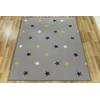 Akcila DYWAN SZARO Geltonas DO POKOJU DZIECI W GWIAZDKI NA FILCU STARS 200x250 cm
