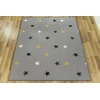 Akcila DYWAN SZARO Geltonas DO POKOJU DZIECI W GWIAZDKI NA FILCU STARS 200x200 cm