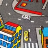 Akcila Vaikų kilimas "miestelio gatvės" su keliais ir automobiliais 300x400 cm
