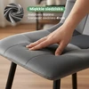 Akord 4x Minkšta aksominė dygsniuota kėdė Dark Graphite NERO Juodas kojos