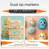 AKRILINIAI ŽYMEKLIAI 48 Vnt. DUAL TIP ARTISTIC RAŠIKLIŲ RINKINYS