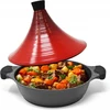 ALIUMINIO TAGINE PUODAS 28 CM INDUKCINIS NELIPA DIDELIS RAUDONAS