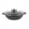 Aliuminio Wok 28 cm su marmurine danga ir stikliniu dangteliu 3,3 l Masterpan