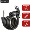 Alogy Dviračio užrakto trosas 120cm 10mm 2IN1 užraktas SU KODU IR RAKTU SU RANKENA