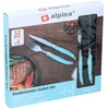 ALPINA KEPSNIS PEILIŲ IR ŠAKĖČIŲ RINKINYS 12 Vnt., 3 SPALVŲ NERŪDijančio plieno