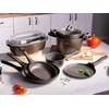 Altom Design SAUGOS INDUKCINĖ 16 CM 1,1 L ALIUMINIO NELIPEJUS PIENO PUODAS AURUM