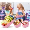 Amazon TUSEASY Lunch Box vaikams su skyreliais 860 ml - Rožinė